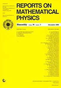 Obrazek Reports on Mathematical Physics 58/3