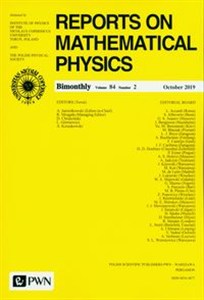Bild von Reports on Mathematical Physics 84/2