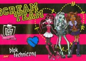 Bild von Blok techniczny A4 Monster High paski
