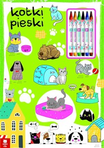 Bild von Kolorowanka Kotki pieski z kredkami