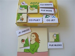Bild von Zestaw dydaktyczny. Co je? Co pije?