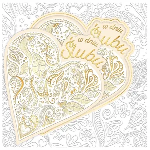 Bild von Karnet KW Ślub serce Pattern