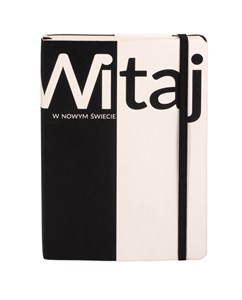 Obrazek Notes Witaj A5 kropki czarno biały