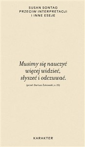 Obrazek Przeciw interpretacji i inne eseje