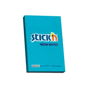 Obrazek Notes samoprzylepny 76x51 mm niebieski neon 100 kartek
