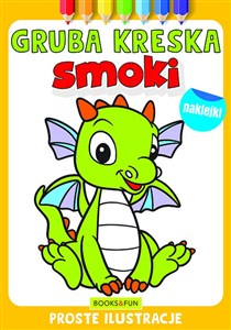 Obrazek Kolorowanka Smoki z naklejkami gruba kreska