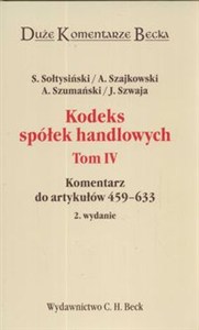 Obrazek Kodeks spółek handlowych t.4 Komentarz do artykułów 459 - 633