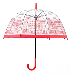 Obrazek PARASOL BĄBEL WARSZAWA CZERWONY