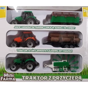 Bild von Mini farma Traktor z przyczepą 3szt.
