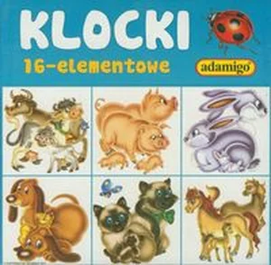 Bild von Klocki 16 elementowe niebieskie drewniane