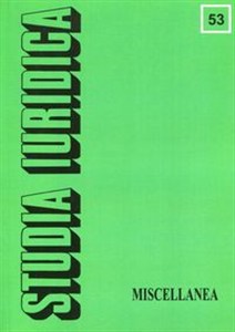 Bild von Studia Iuridica nr 53 Miscellanea