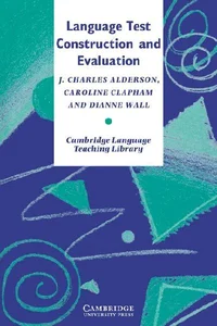 Bild von Language Test Construction and Evaluation