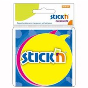 Obrazek Notes samoprzylepny przezroczysty 76mmx76mm koło