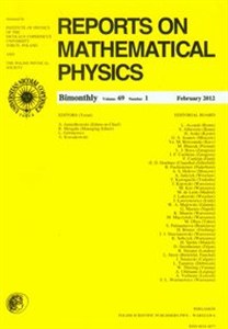 Obrazek Reports on Mathematical Physics 69/1 Pergamon