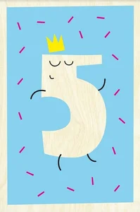 Bild von Drewniana kartka urodzinowa - High Five