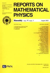 Bild von Reports on Mathematical Physics 92/1