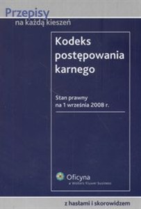 Bild von Kodeks postępowania karnego Stan prawny: 1.09.2008