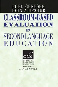 Obrazek Classroom-Based Evaluation in Second Language Education