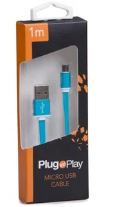Obrazek Kabel USB/Micro USB 1m niebieski PLUG&PLAY