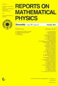 Obrazek Reports on Mathematical Physics 72/2