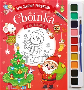 Obrazek Malowanie farbkami. Choinka