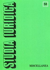 Bild von Studia Iuridica Tom 58 Miscellanea