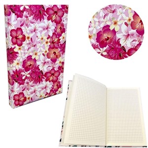 Obrazek Notes A5 Soft Touch Hibiskus różowy