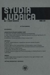Obrazek Studia Judaica 1-2/2012