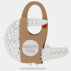 Obrazek Krokodyl Felek.Drewniana przeplatanka Montessori