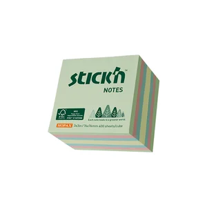 Bild von Notes kostka FSC 76X76mm pastel żół/ziel/róż/nieb 400 kartek