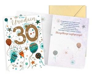 Obrazek Karnet Urodziny 30