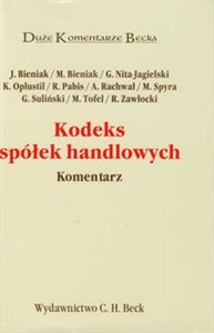 Obrazek Kodeks spółek handlowych Komentarz