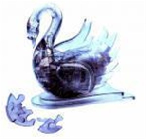 Bild von Crystal puzzle łabędź czarny