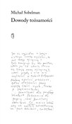 Dowody toż... - Michał Sobelman -  fremdsprachige bücher polnisch 